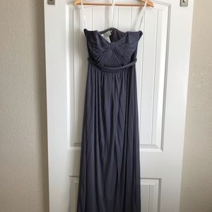 Pewter versa bridesmaid dress